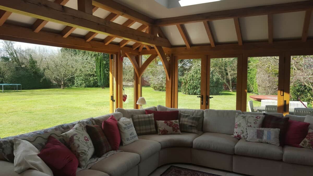 oak orangery bi-fold doors