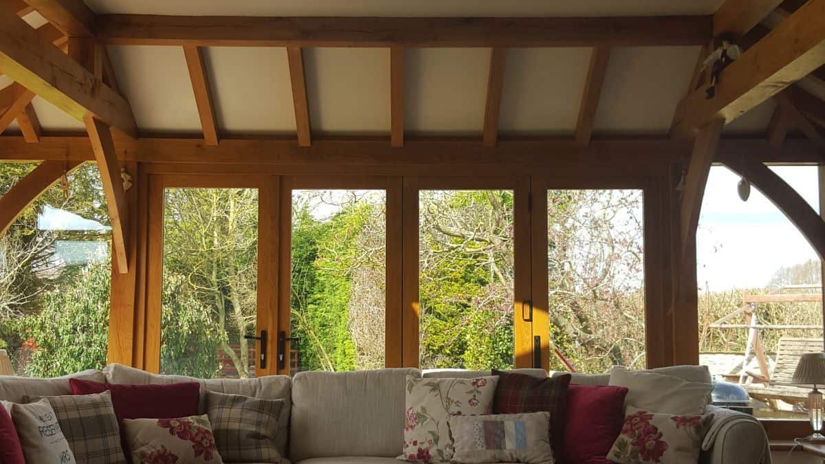 oak orangery bi-fold doors