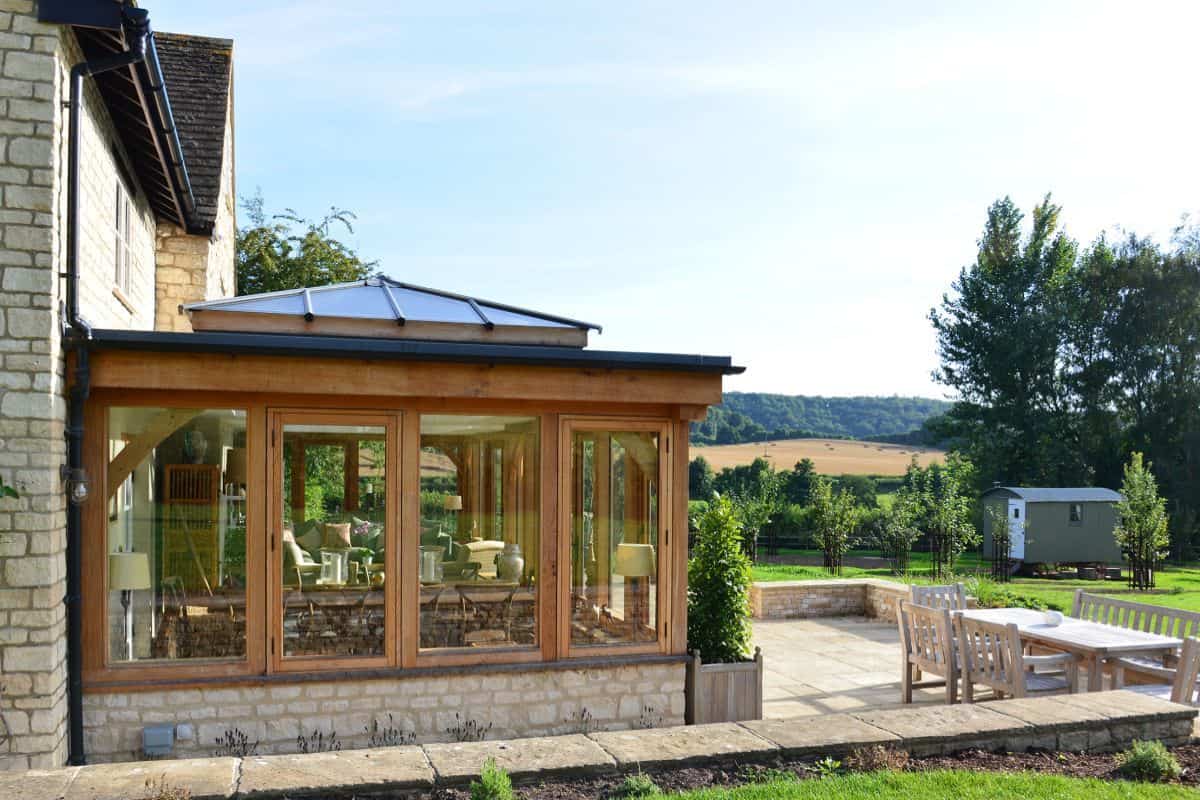 oak orangery with lantern roof