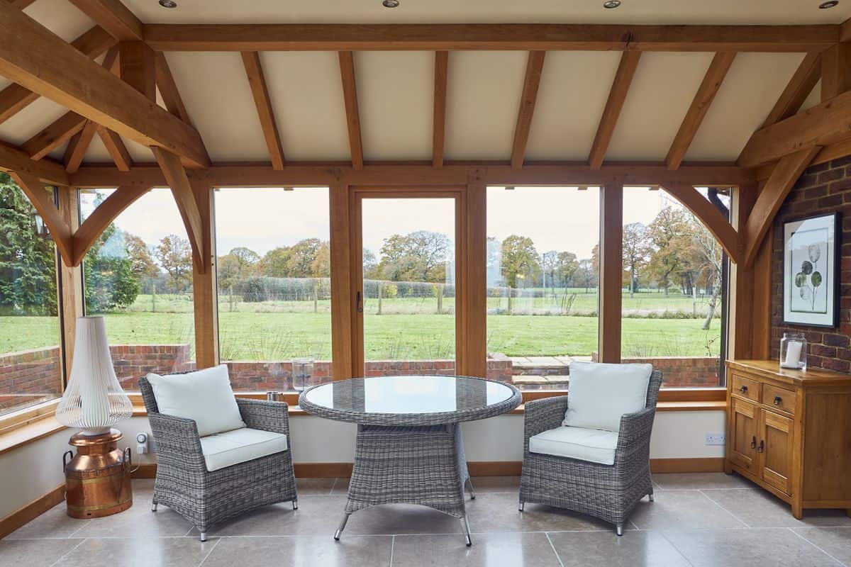 oak orangery living room