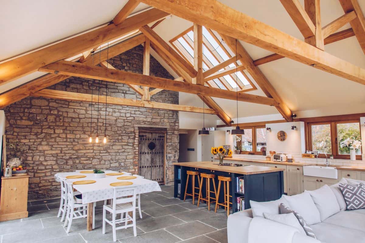 oak framed kitchen extension