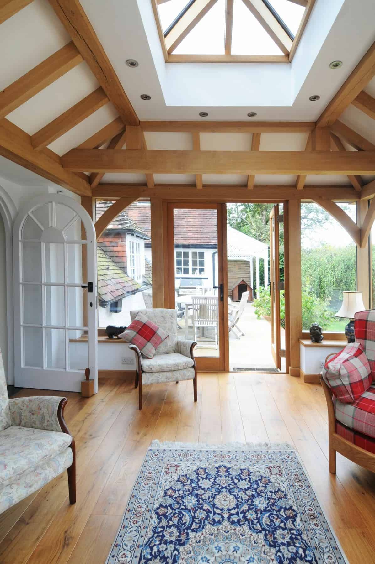 oak orangery with french doors