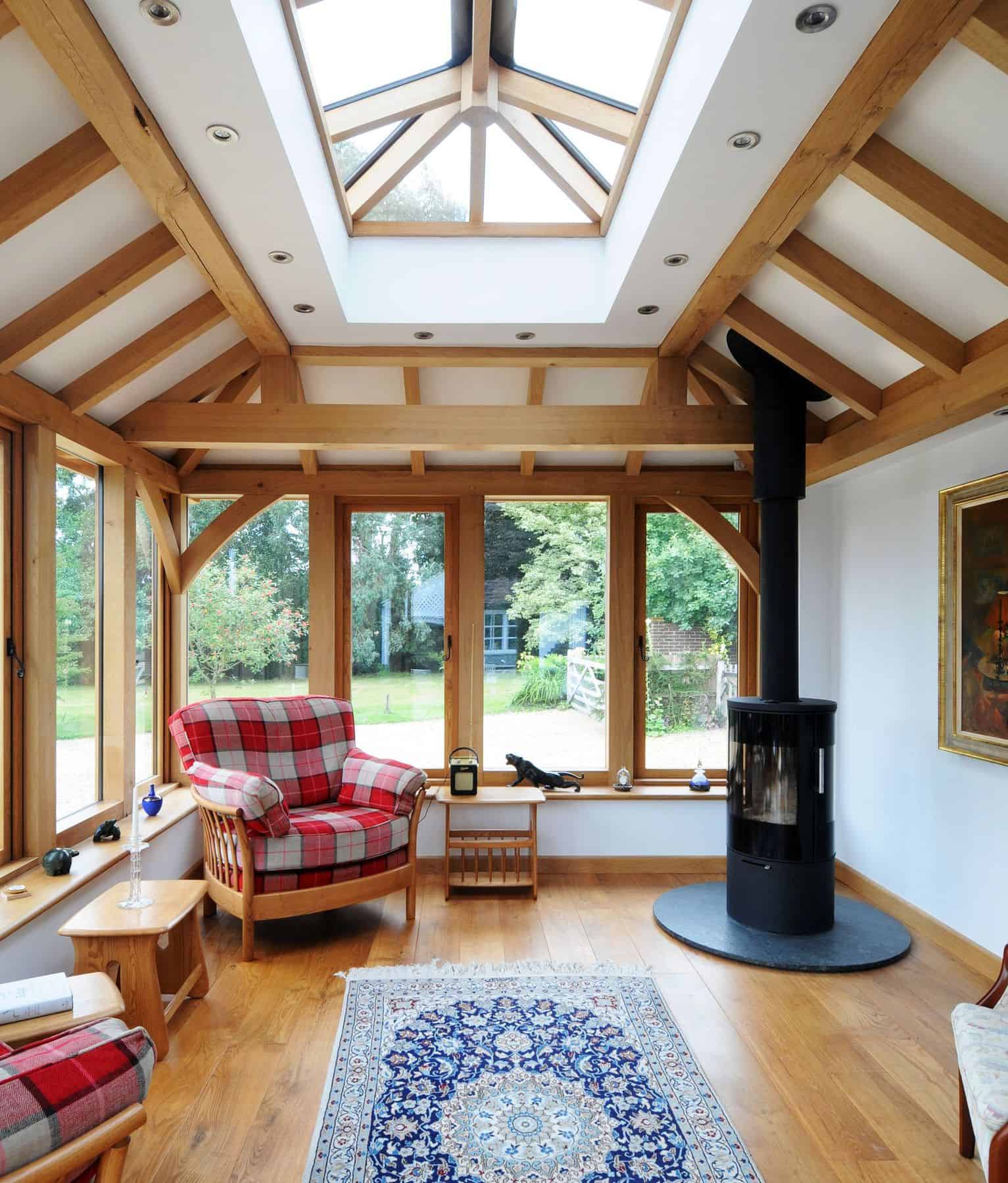 oak orangery living room