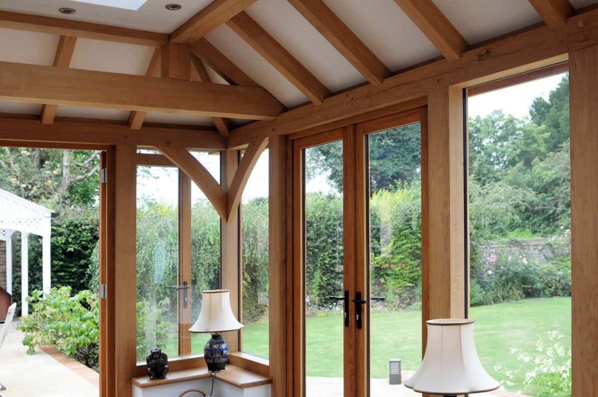 natural oak orangery interior