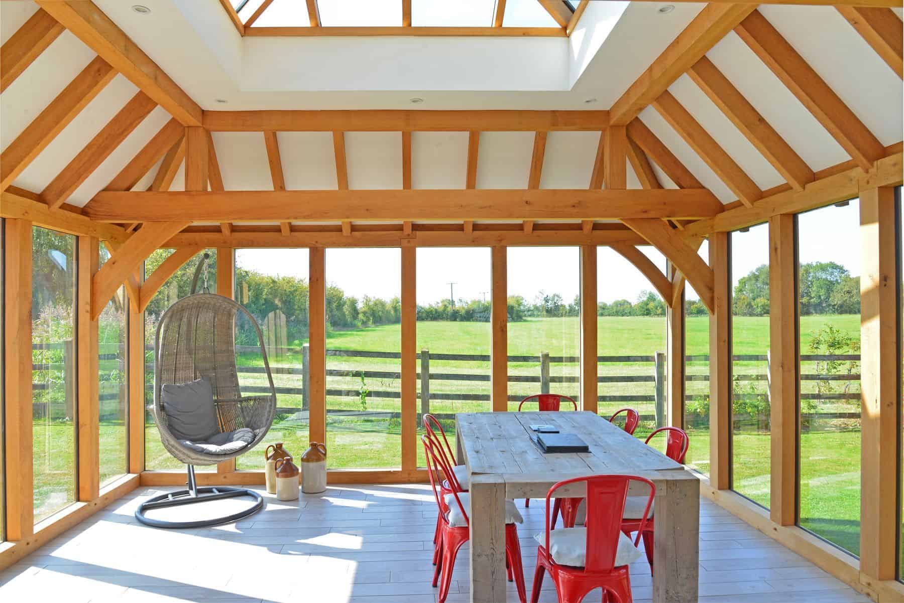 oak orangery interior