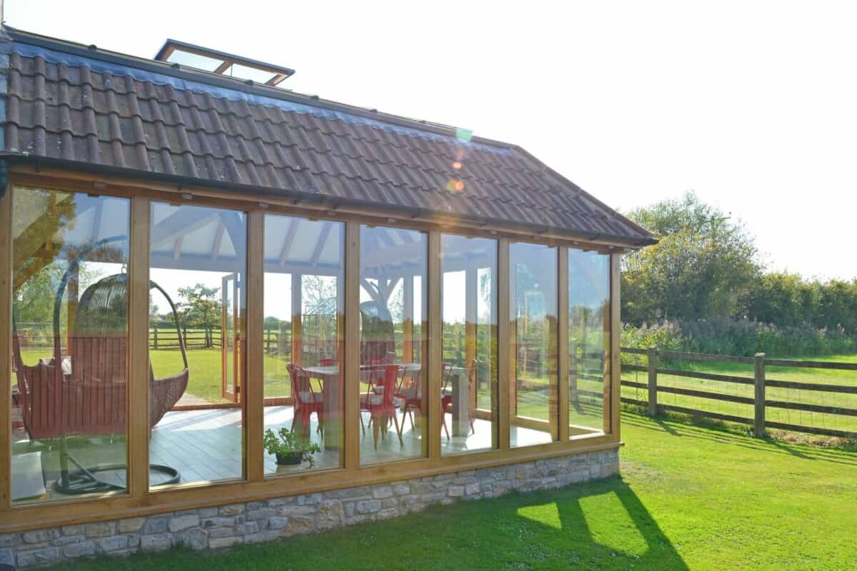 oak orangery with tiled roof