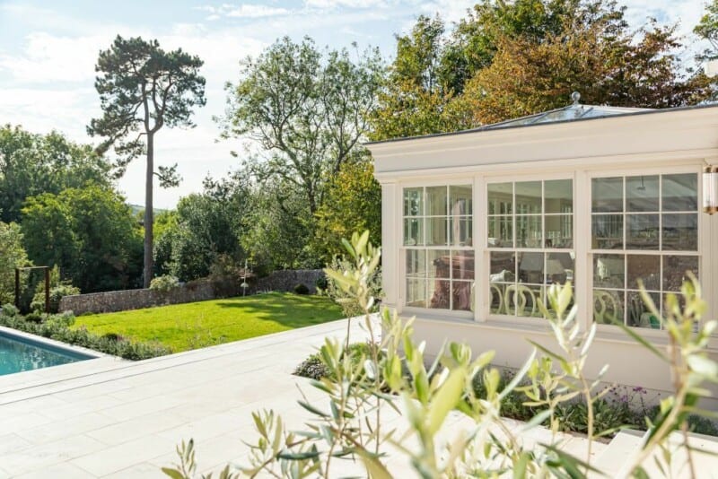 painted timber orangery