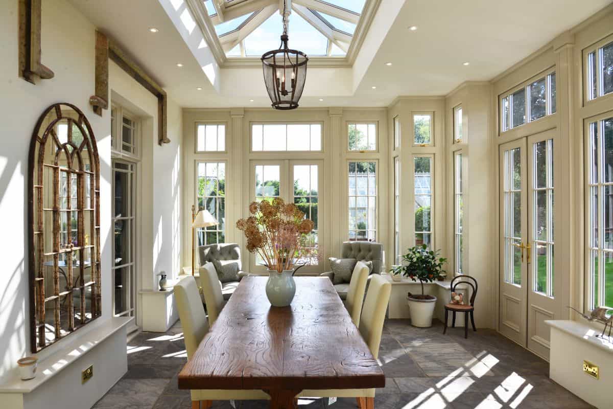 traditional orangery dining room