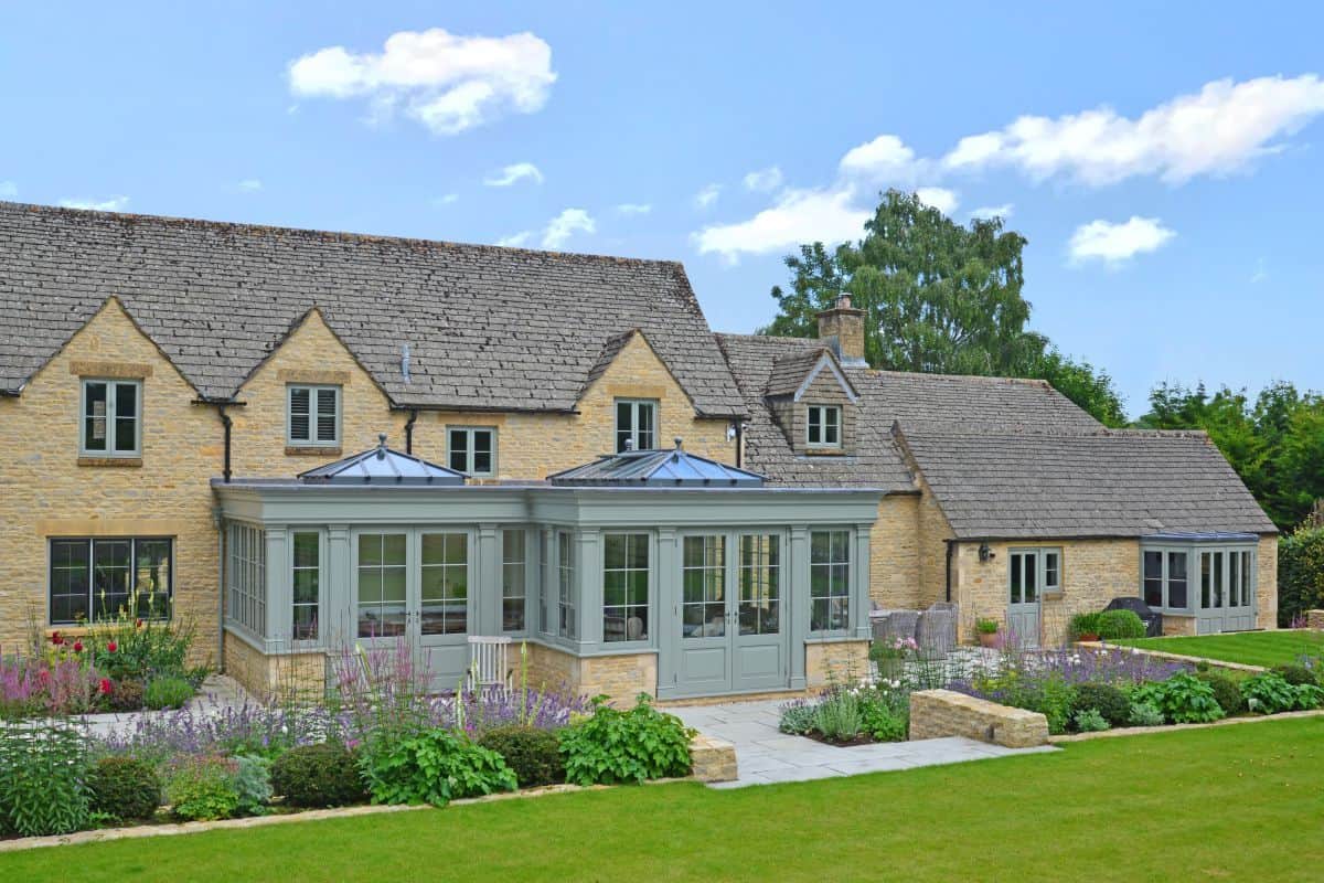 contemporary painted orangery