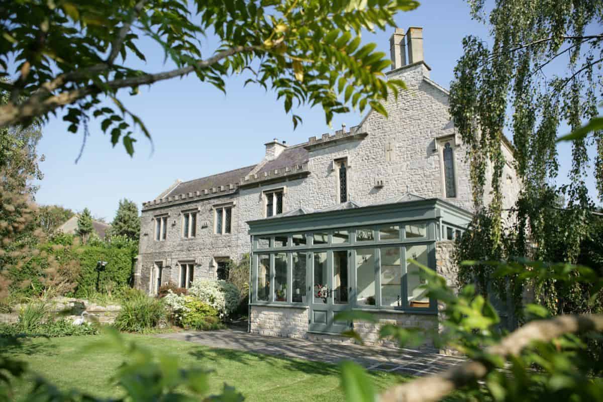 listed building painted timber orangery