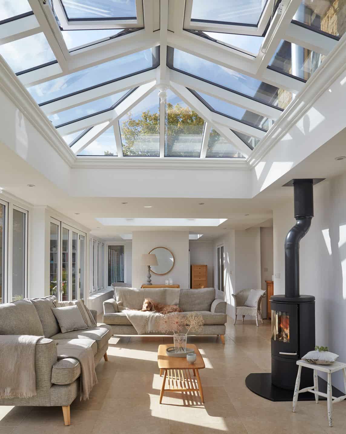 wooden orangery interior