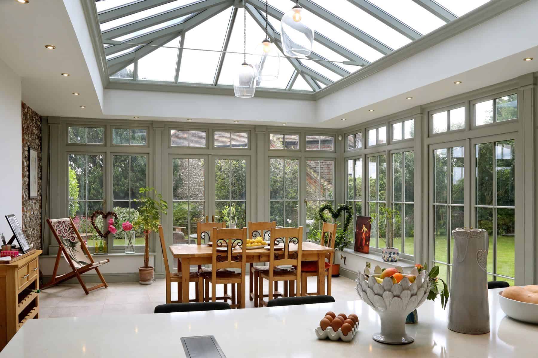 open plan kitchen orangery