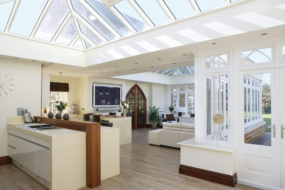 open plan kitchen orangery