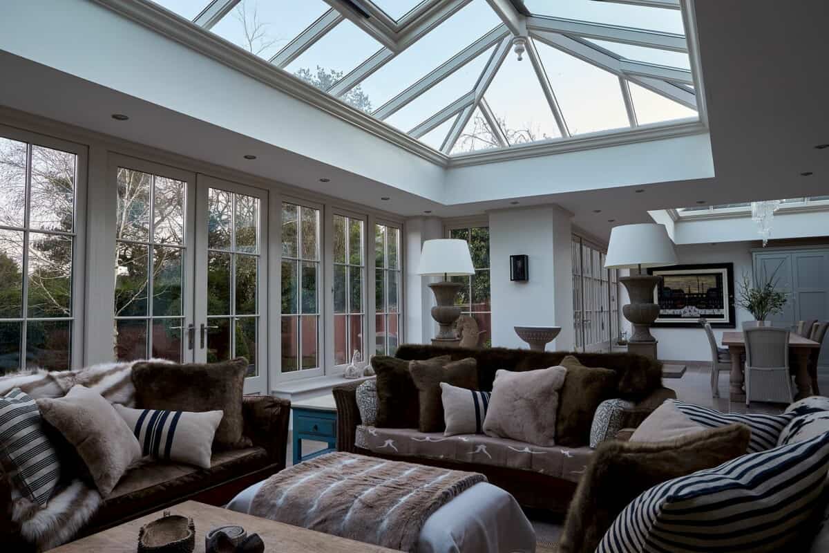 open plan orangery living room