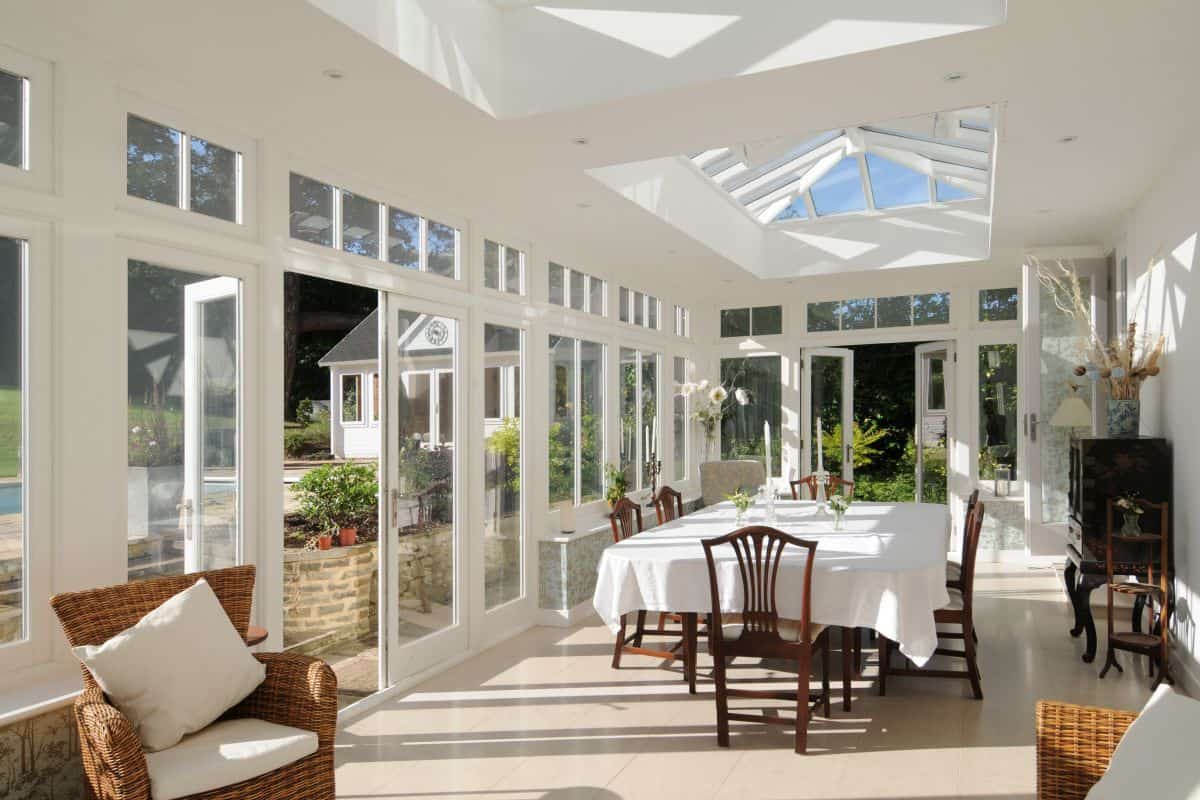 orangery interior pool views