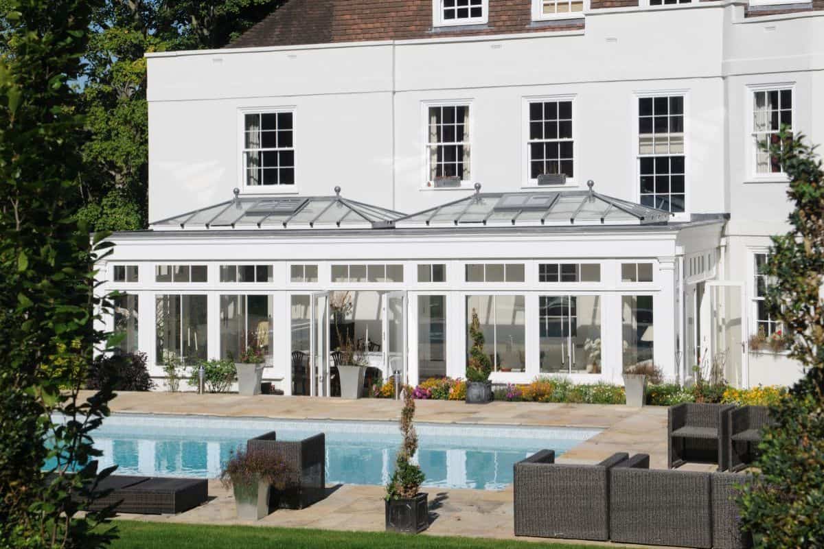 double orangery pool building