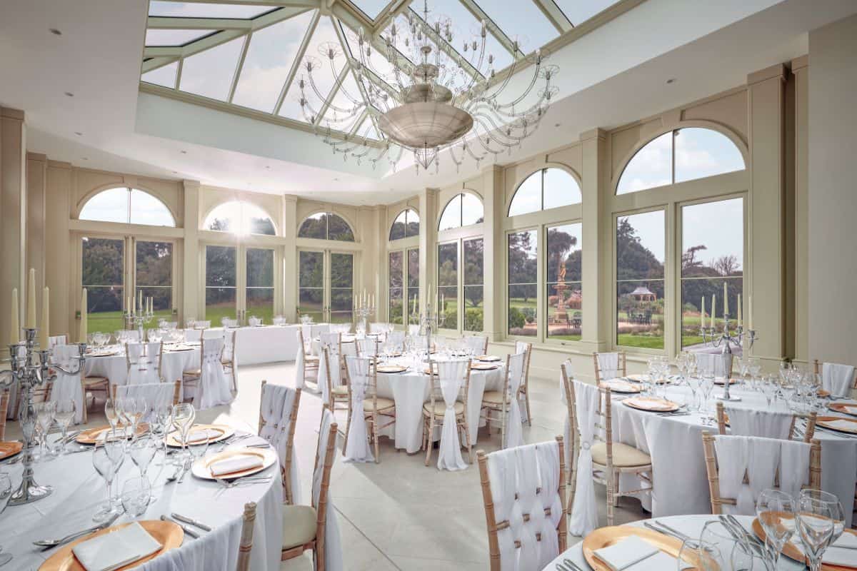 luxury wedding venue orangery