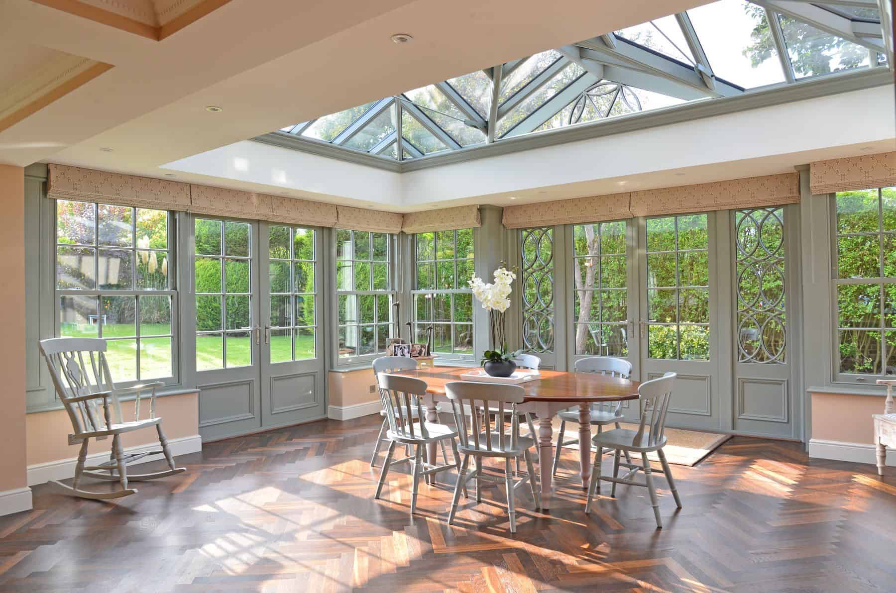 bespoke painted timber orangery