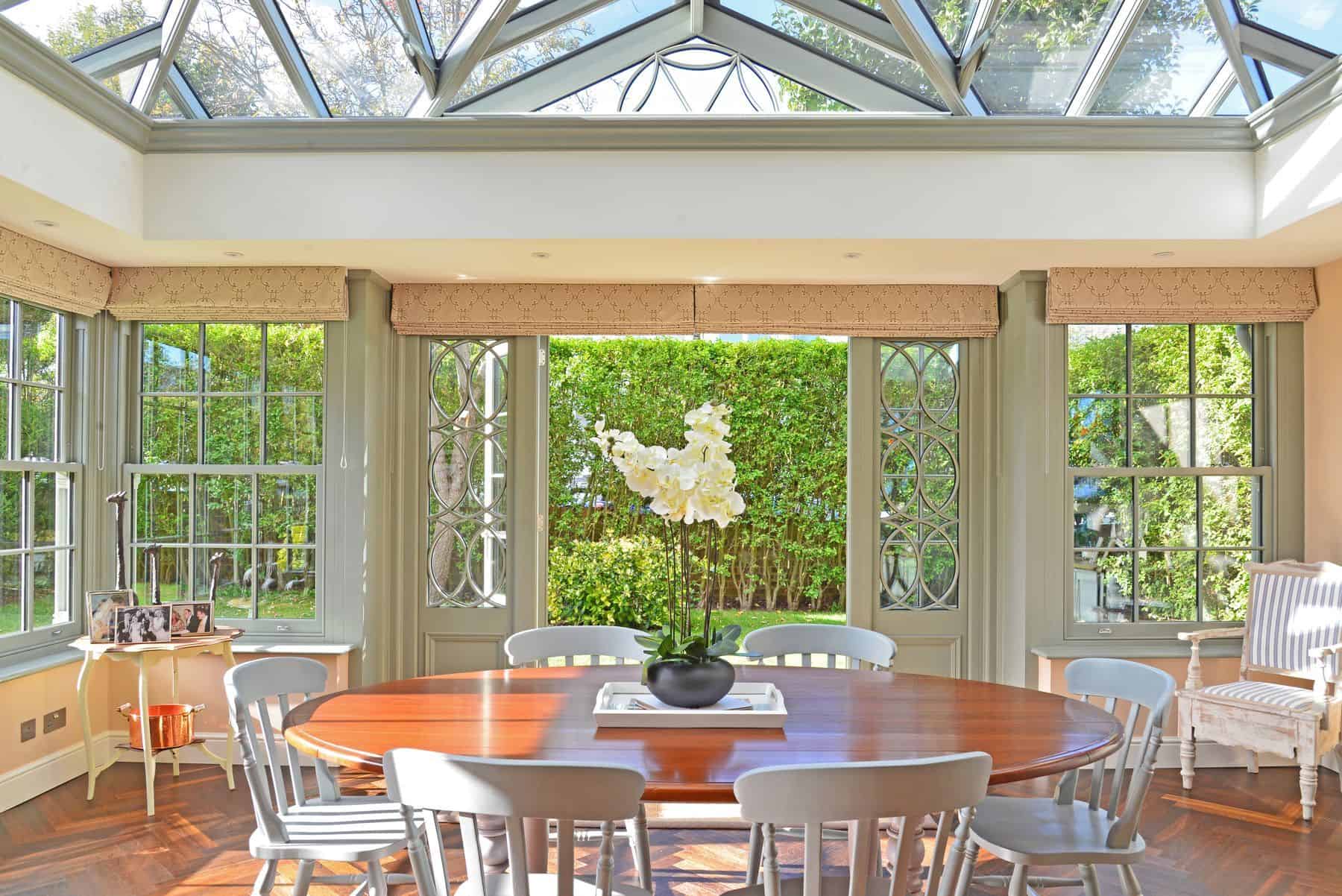 open plan orangery dining room