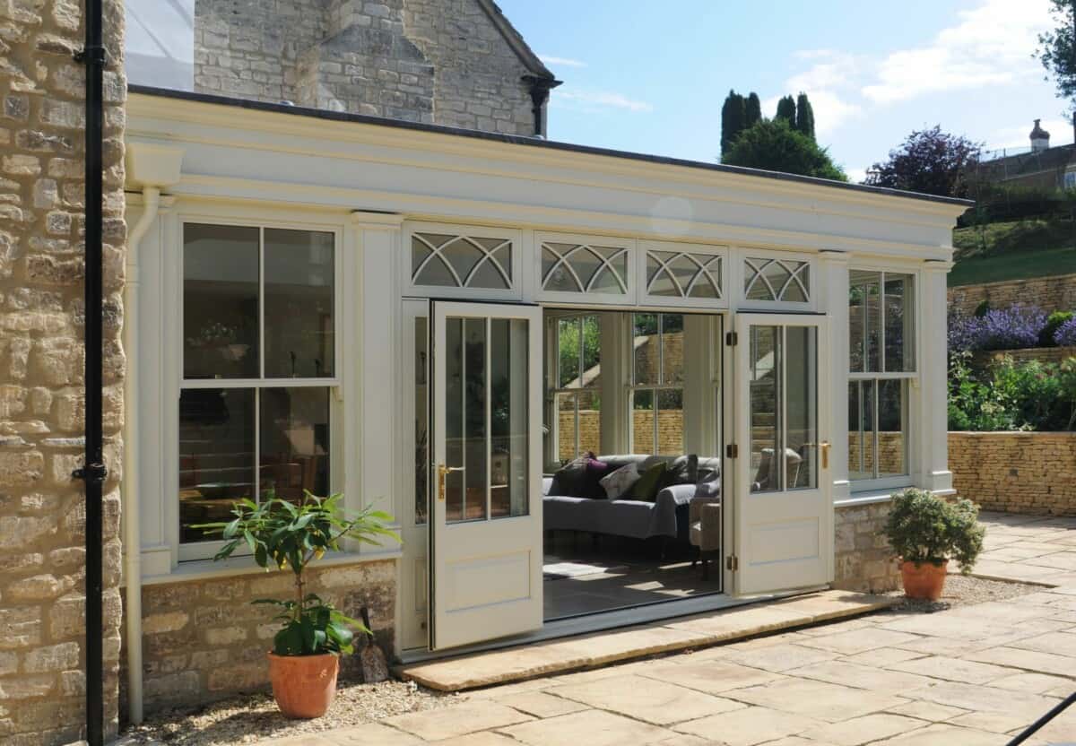 orangery with gothic windows