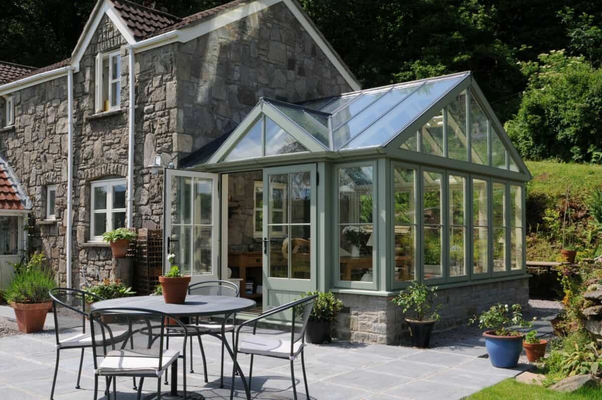 painted wooden conservatory