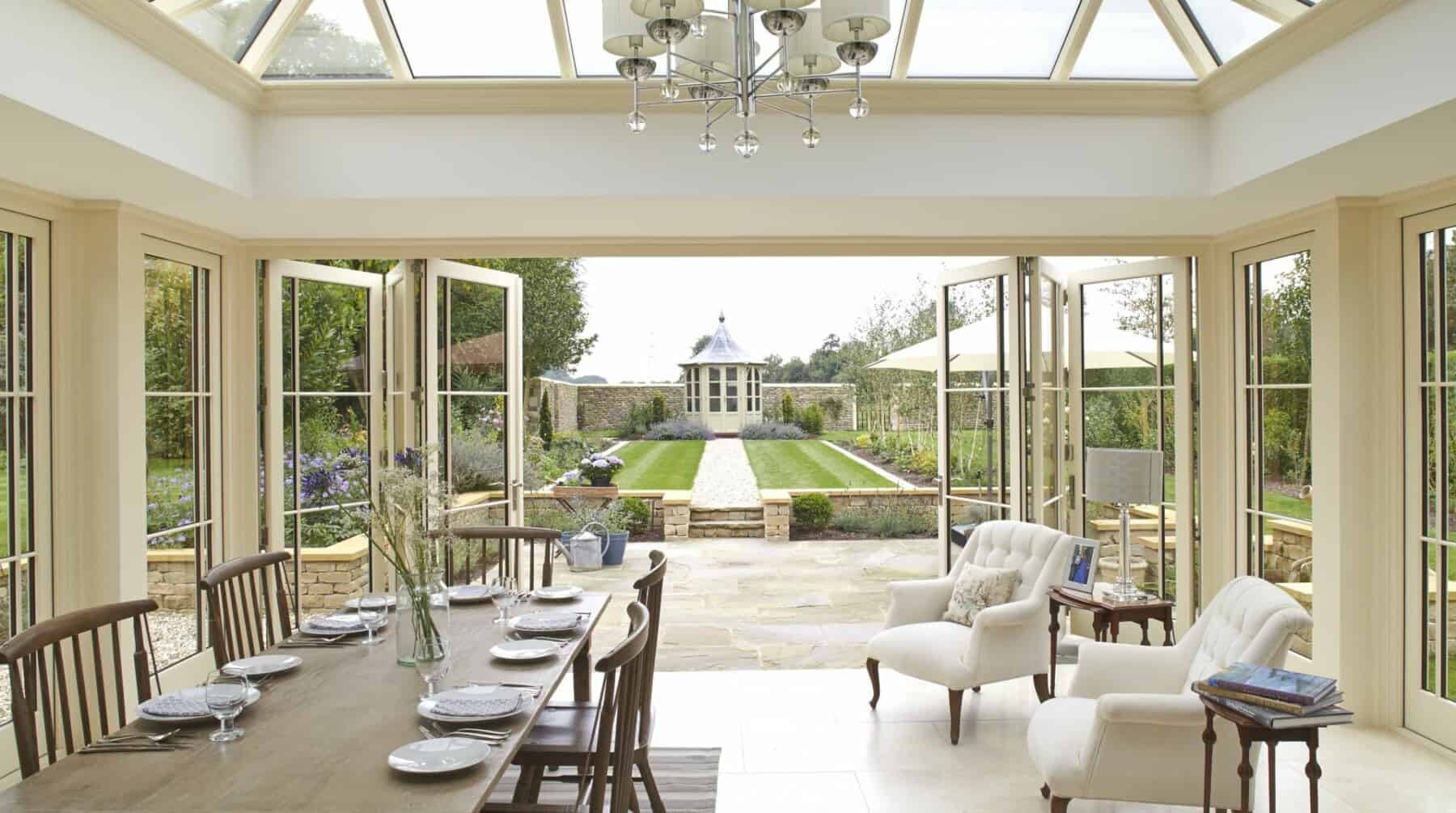 bespoke wooden orangery interior