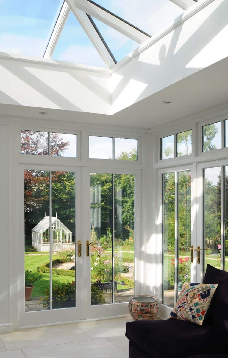 painted orangery interior