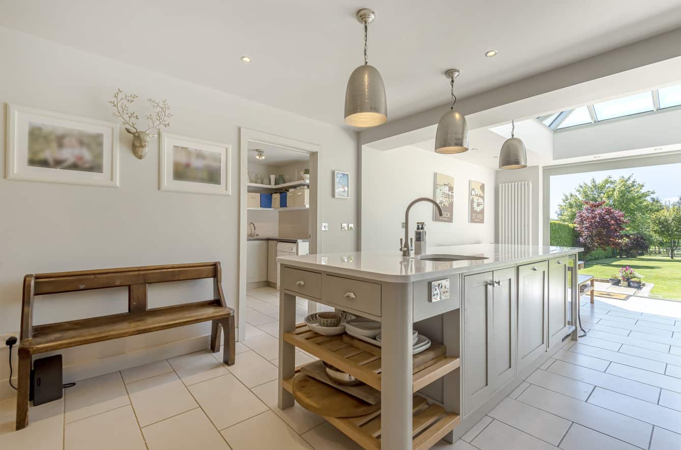 open plan kitchen orangery interior