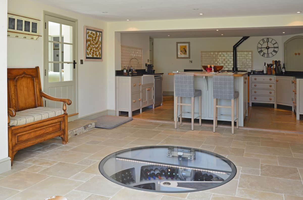 kitchen orangery with wine cellar