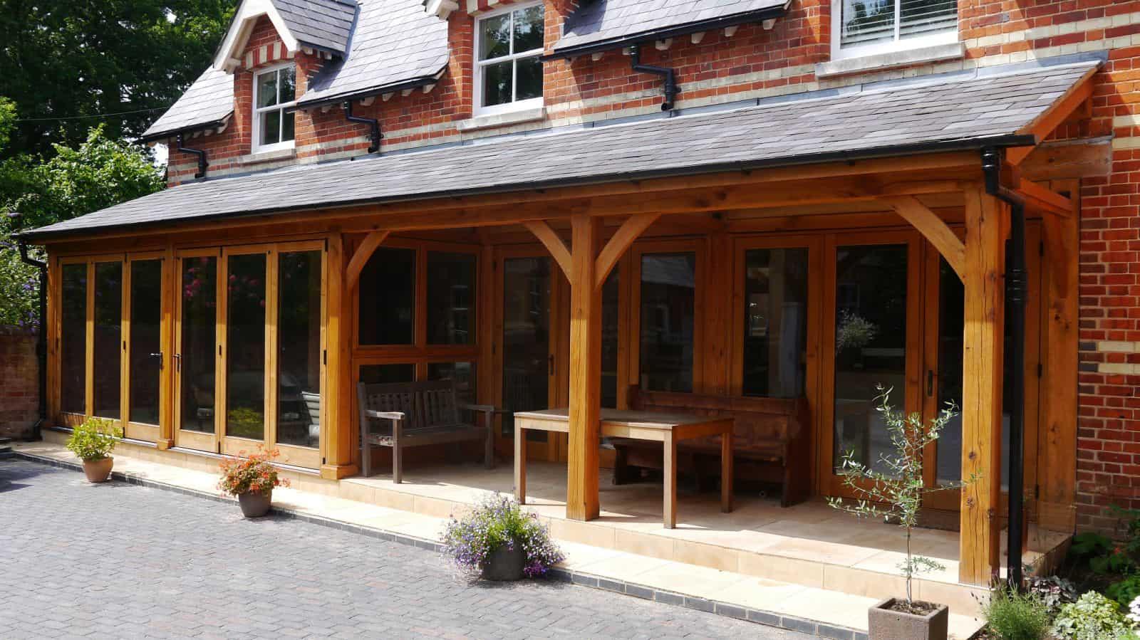 oak extension with veranda