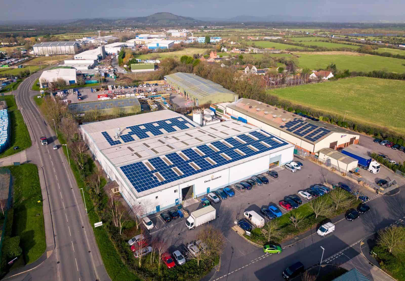 joinery factory aerial view