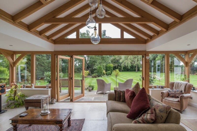 oak orangery living room