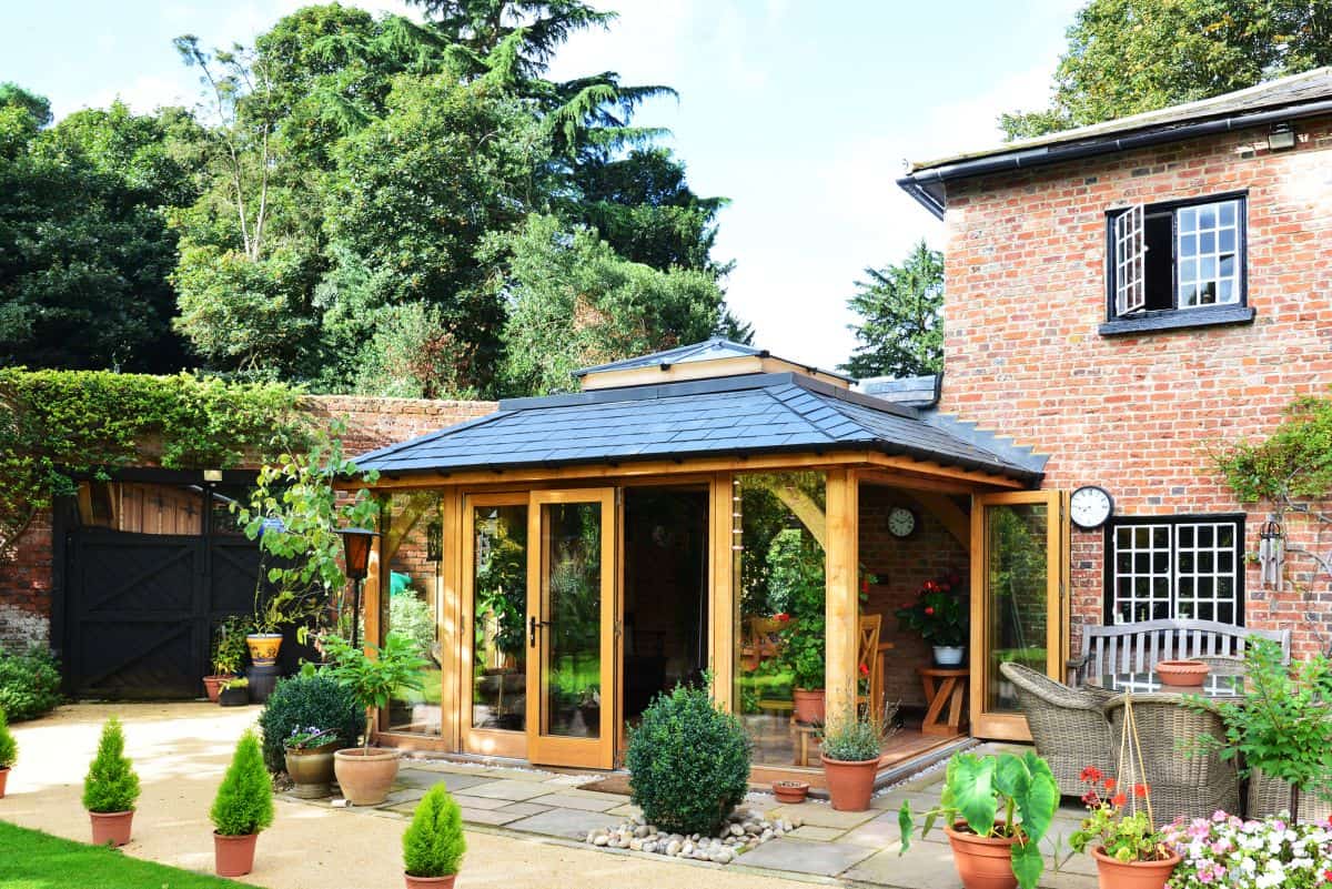 oak garden room living room