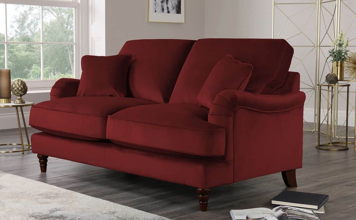 velvet 2 seater sofa