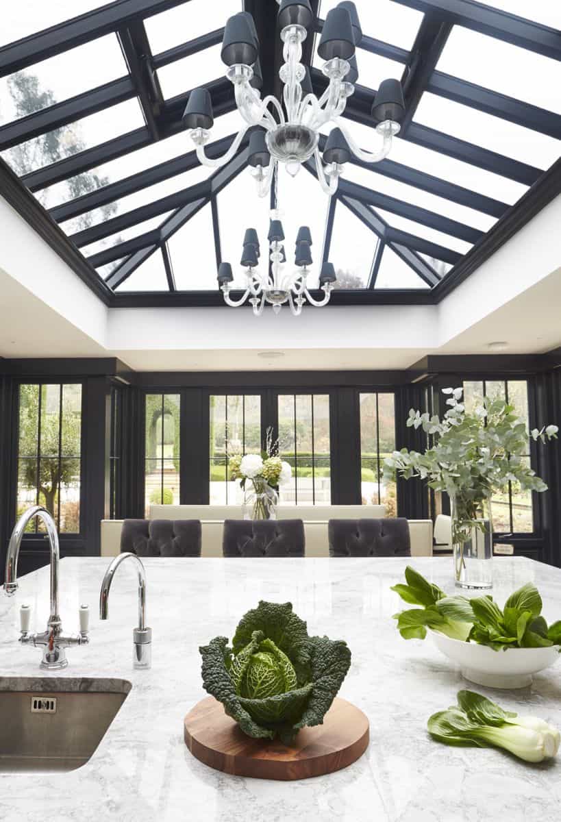 orangery kitchen with lantern roof