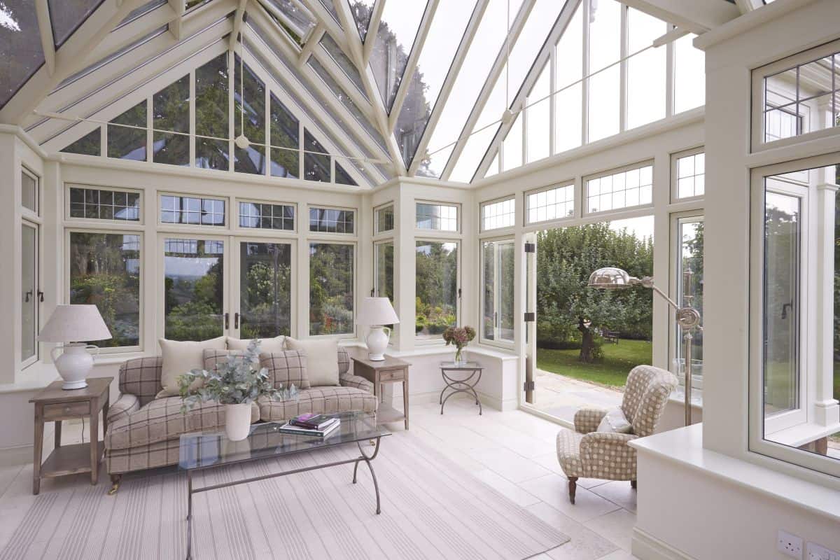 timber conservatory interior