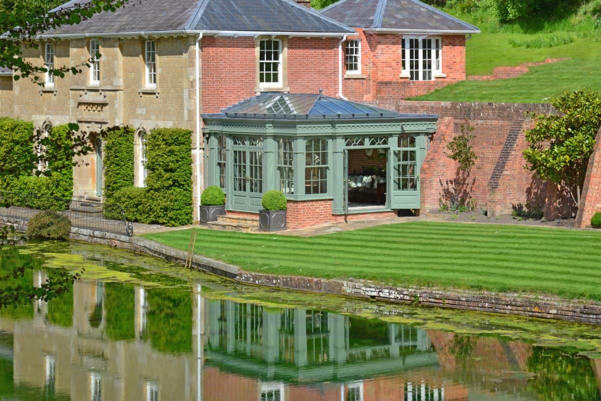 orangery with mill pond views