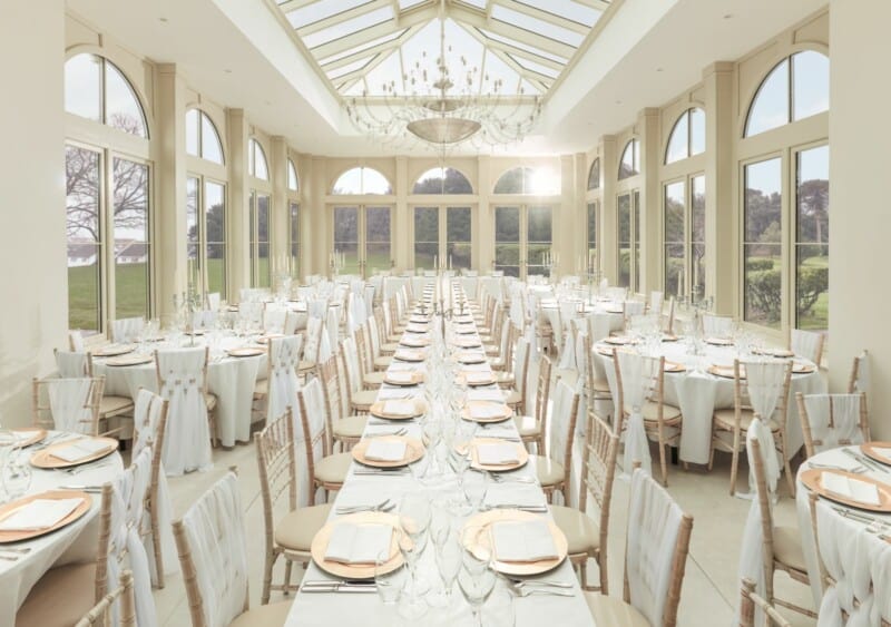 luxury wedding orangery interior