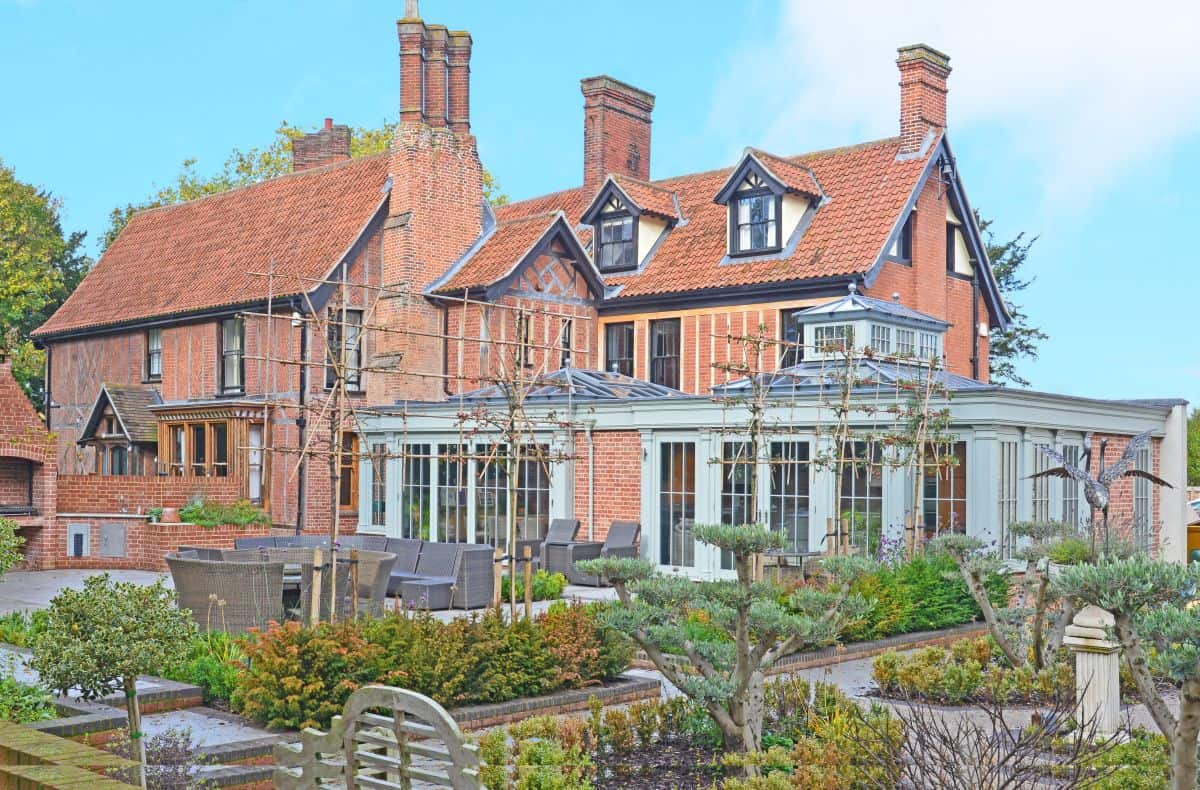 orangery with outdoor kitchen