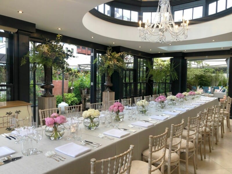 orangery dinner venue hire