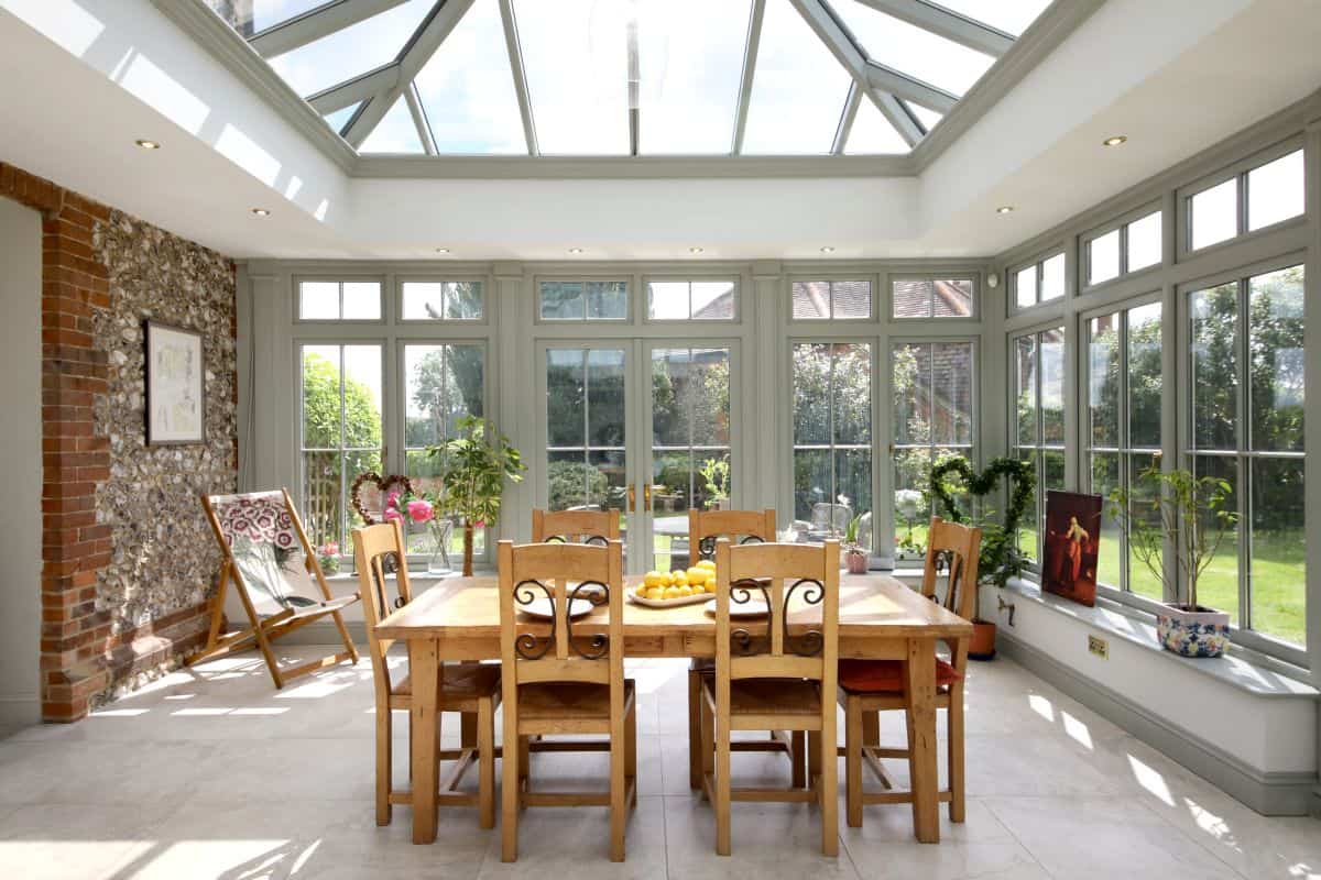 modern kitchen orangery