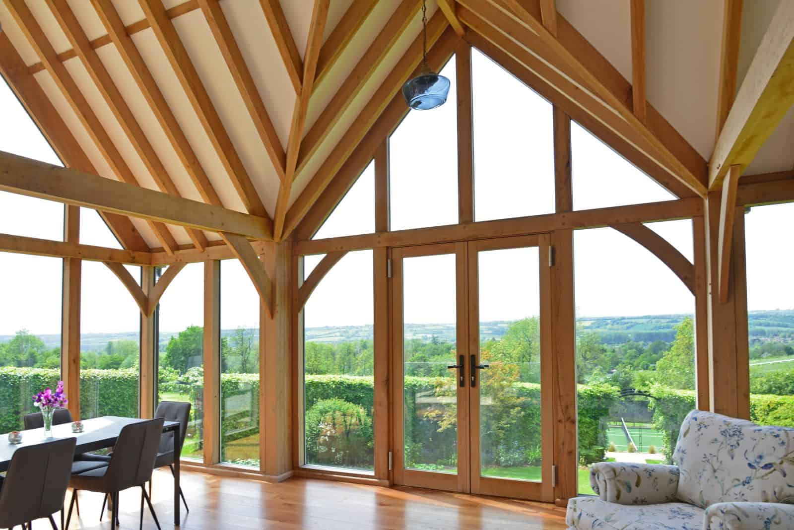 gable oak garden room interior