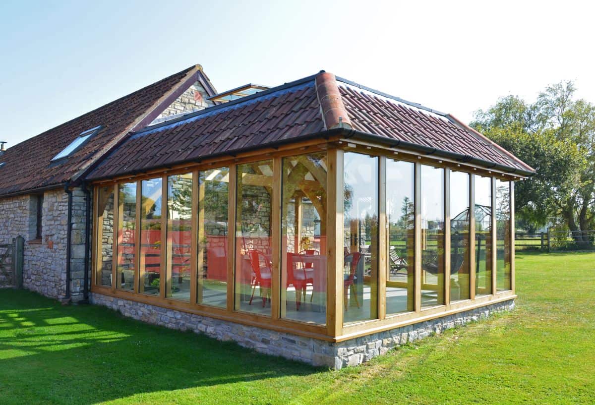 oak frame mansard orangery