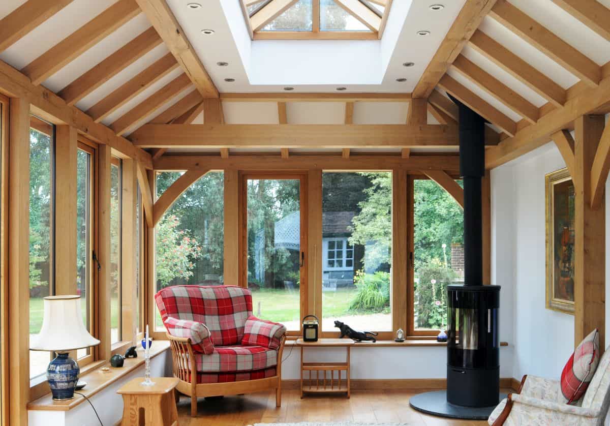 oak orangery with roof lantern