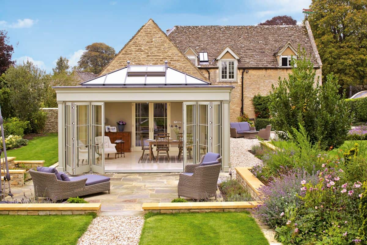 listed building extension with bi-folds