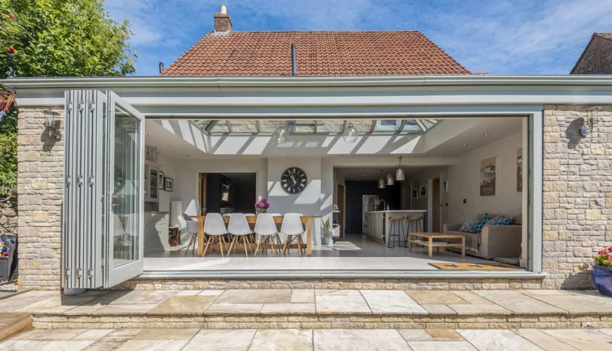 orangery exterior with bi-fold doors