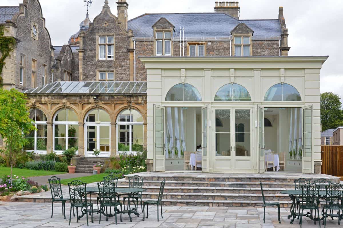 luxury wedding orangery with French doors