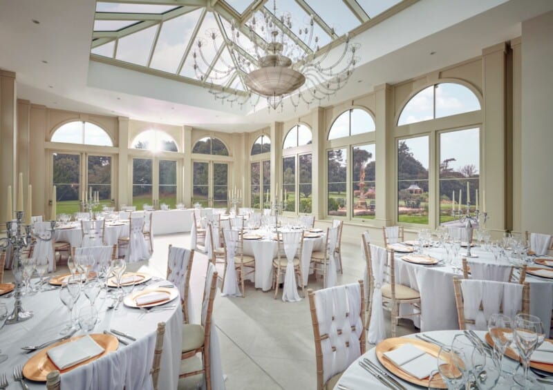 luxury wedding orangery interior