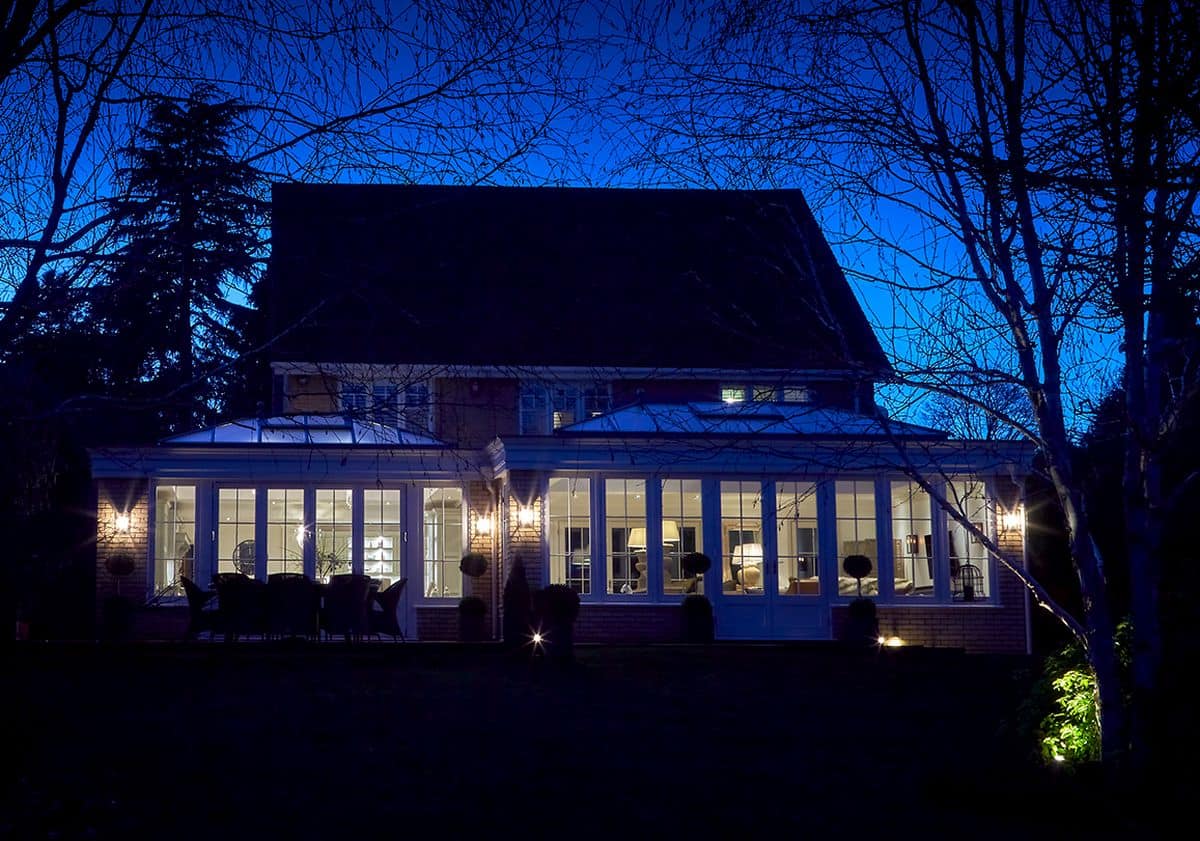 orangery kitchen extension evenings