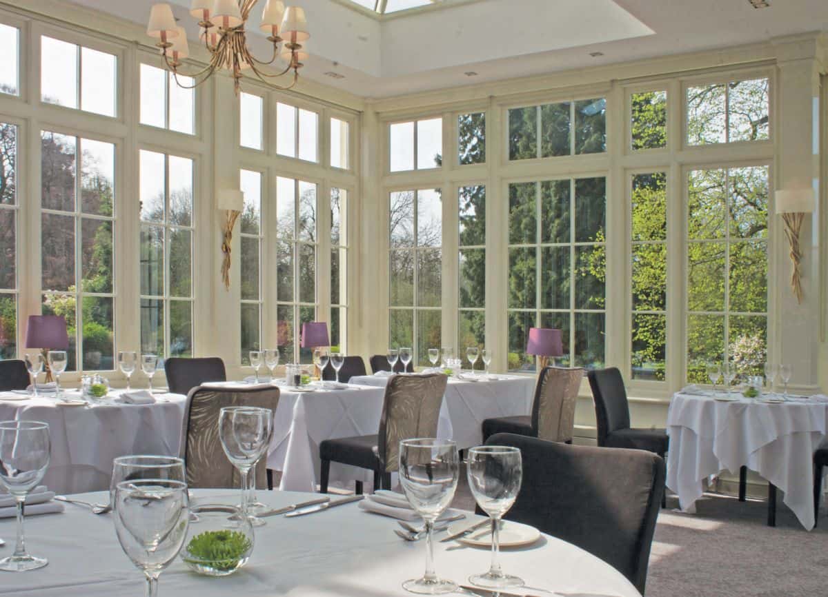 orangery wedding venue dining room